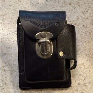 Harley-Davidson Black Leather Phone Clip